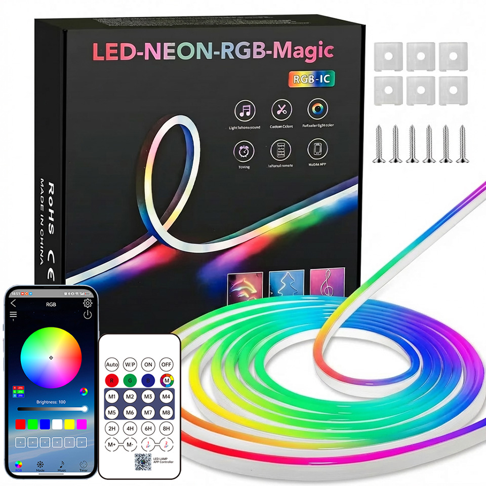 Fita LED Neon RGB Bluetooth 1- - Home Decor App Free avaliação e preço