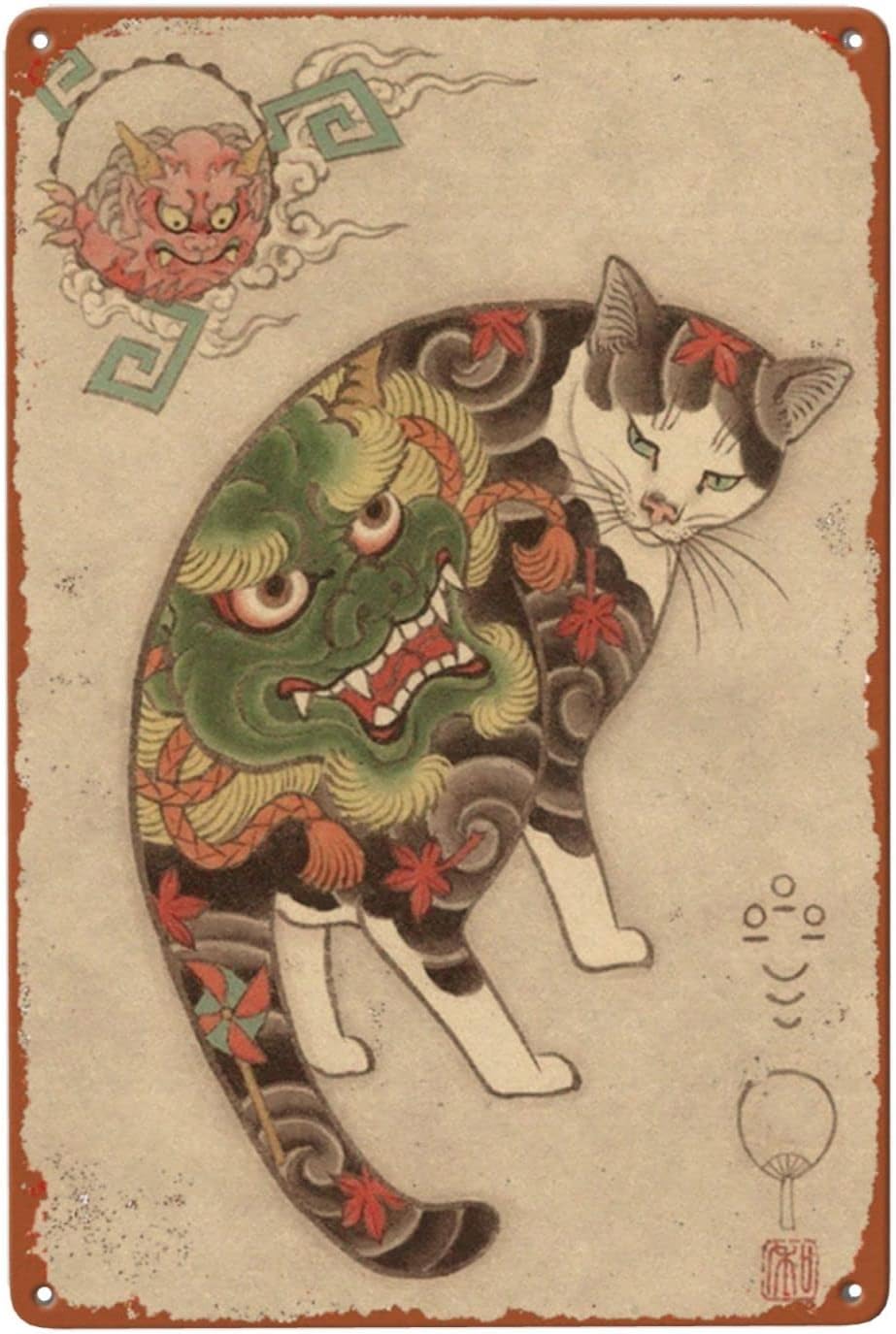 Placa de Metal Vintage Licpact - Home Decor Japanese avaliação e preço