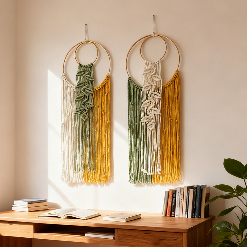 Home Decor Green - Tapeçaria de Parede Verde Boêmia 29x90cm,