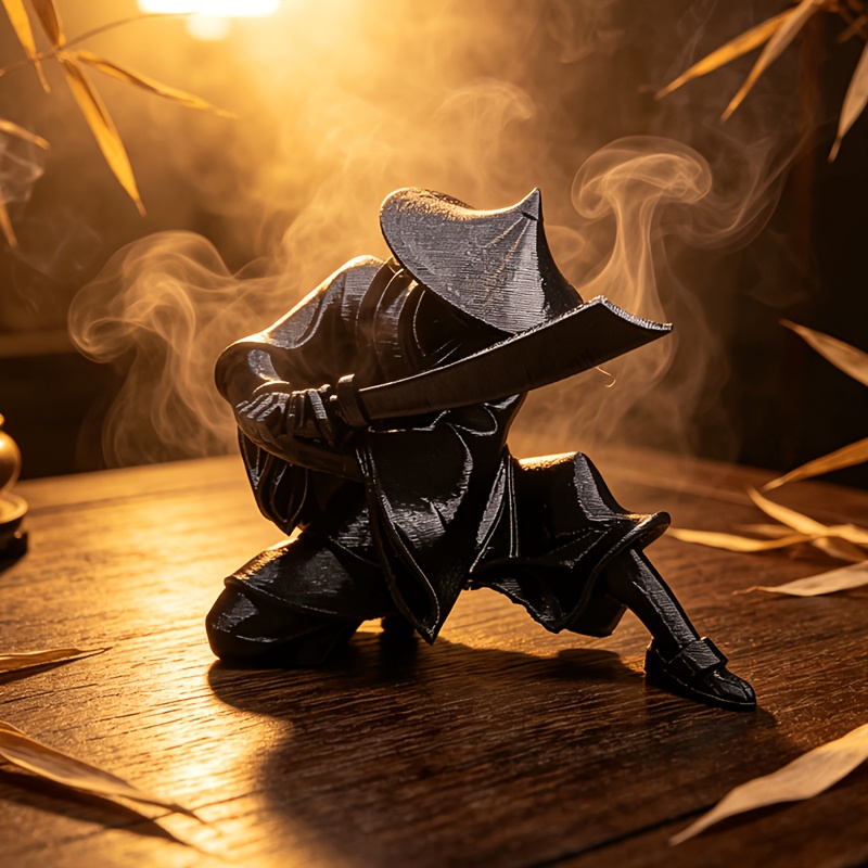 Home Decor Zen Style - Escultura Miniatura Tradicional Japonesa de Samurai,