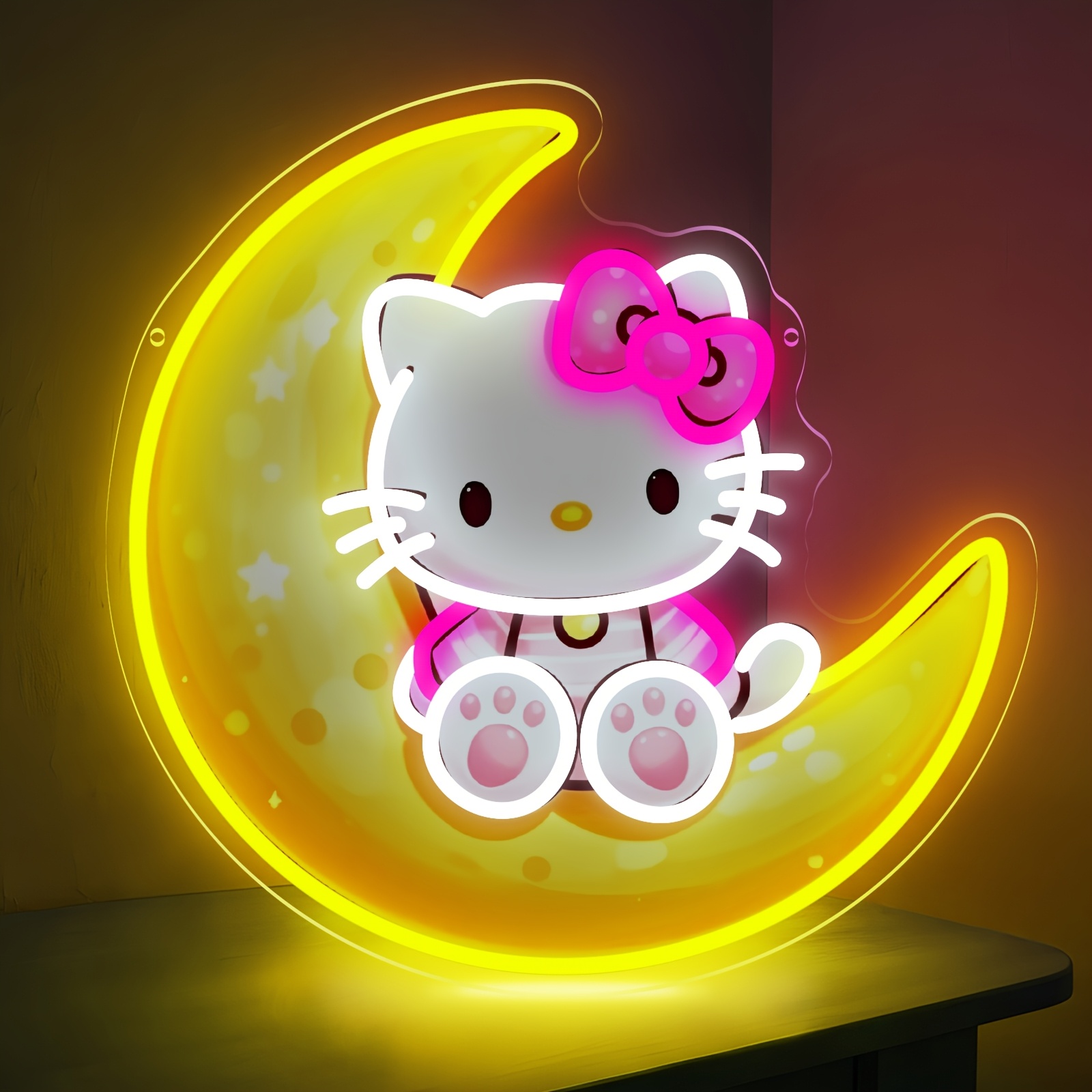 Luz Neon Amarela Hello Kitty n - Home Decor Yellow avaliação e preço