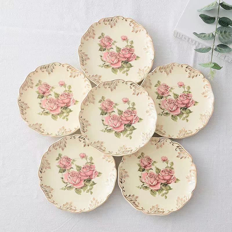 Rosa flor pintados à mão xícar - Ceramic Trinket Dish avaliação e preço