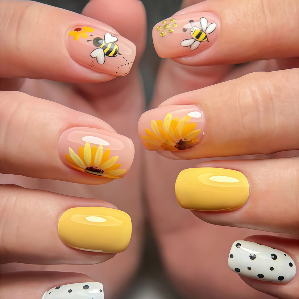 Unhas postiças curtas quadrada - Home Decor Yellow avaliação e preço