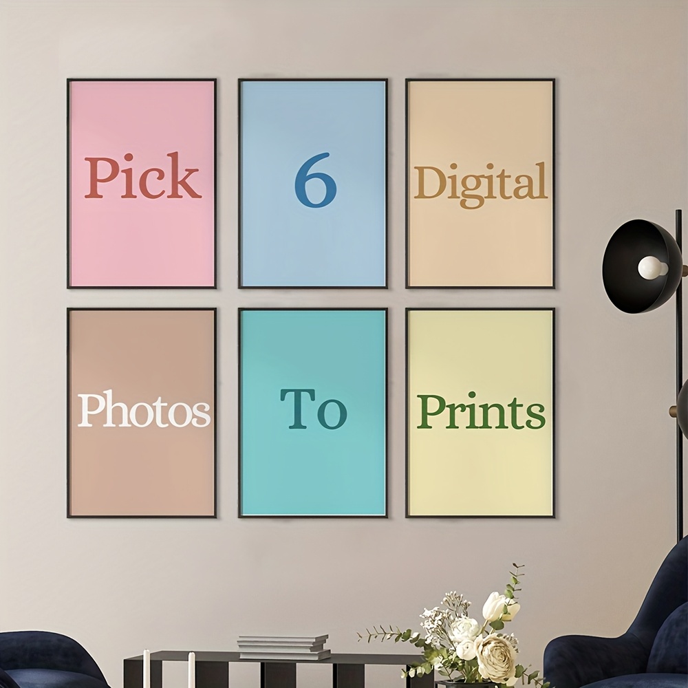 Home Decor Foto - Conjunto de 6 peças de impressão