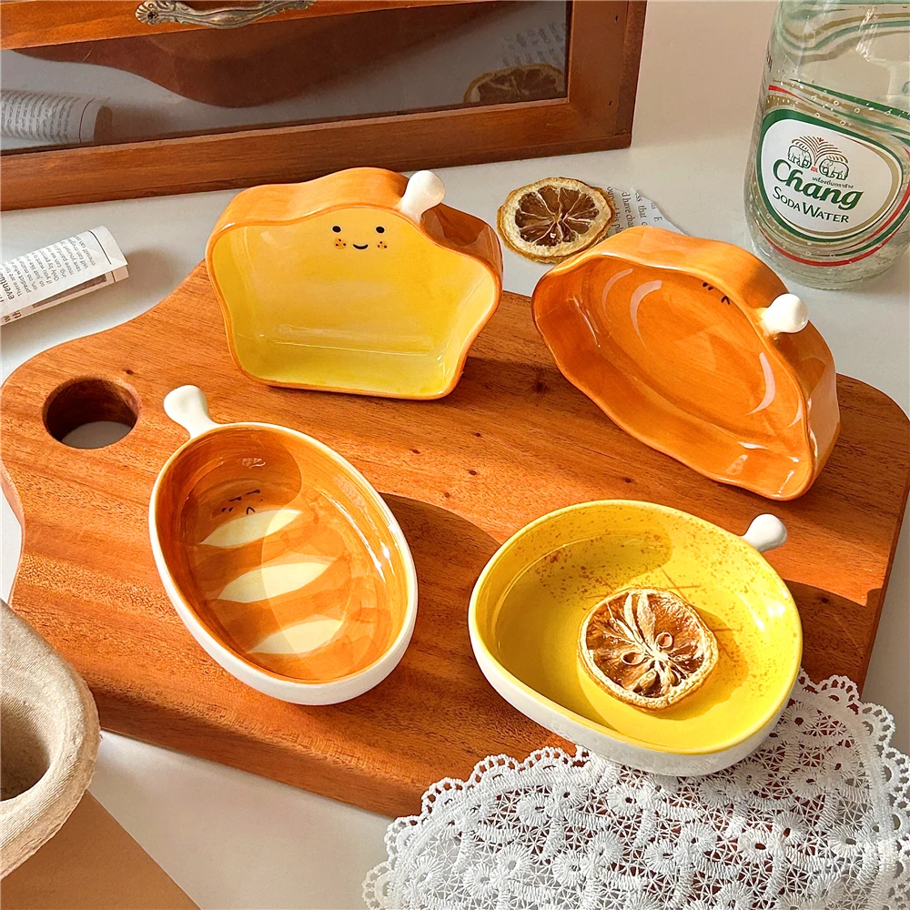 Prato cerâmico em forma de pão - Ceramic Trinket Dish avaliação e preço