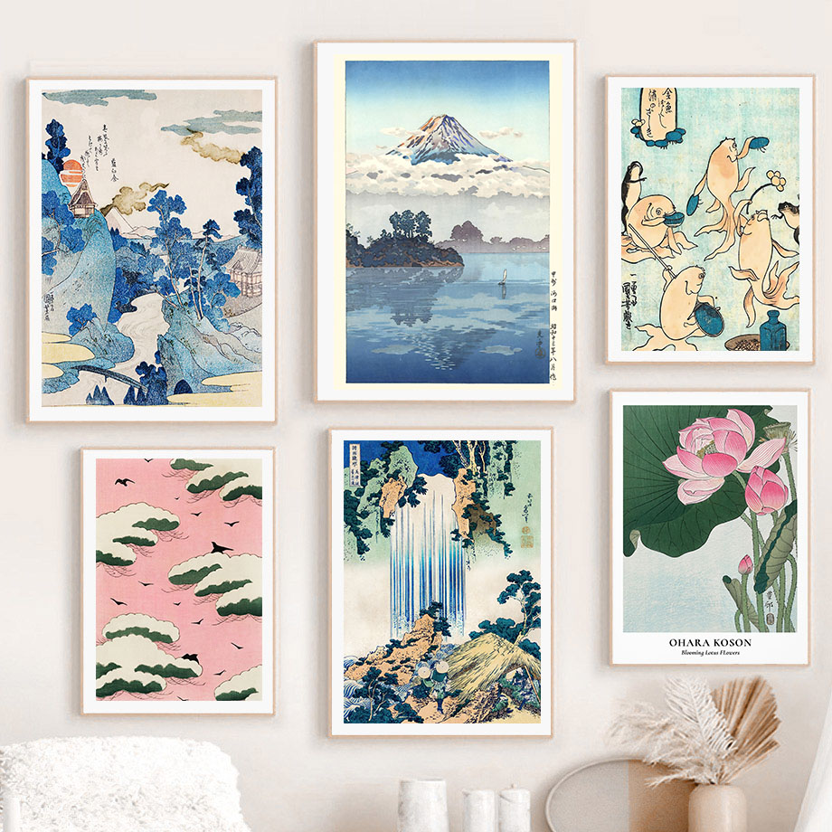 Hokusai ohara koson cartaz de  - Home Decor Japanese avaliação e preço
