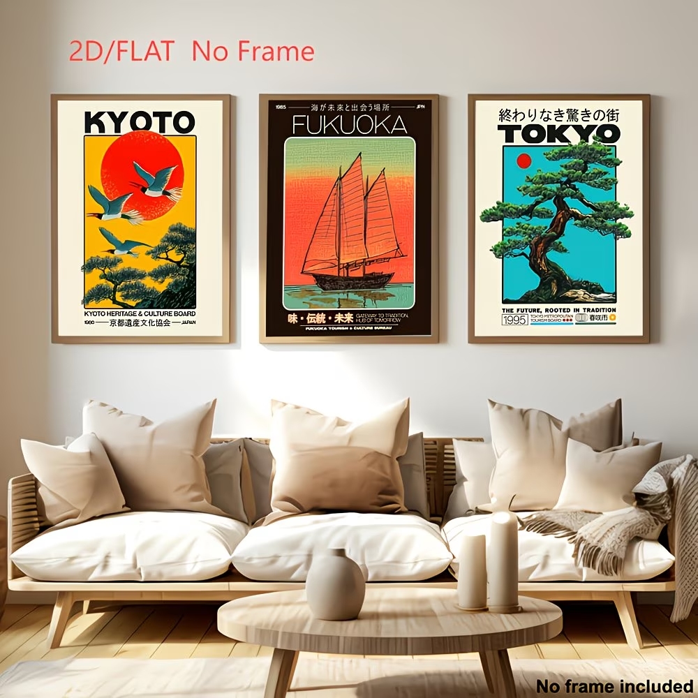 3 peças de arte japonesa adequ - Home Decor Japanese avaliação e preço