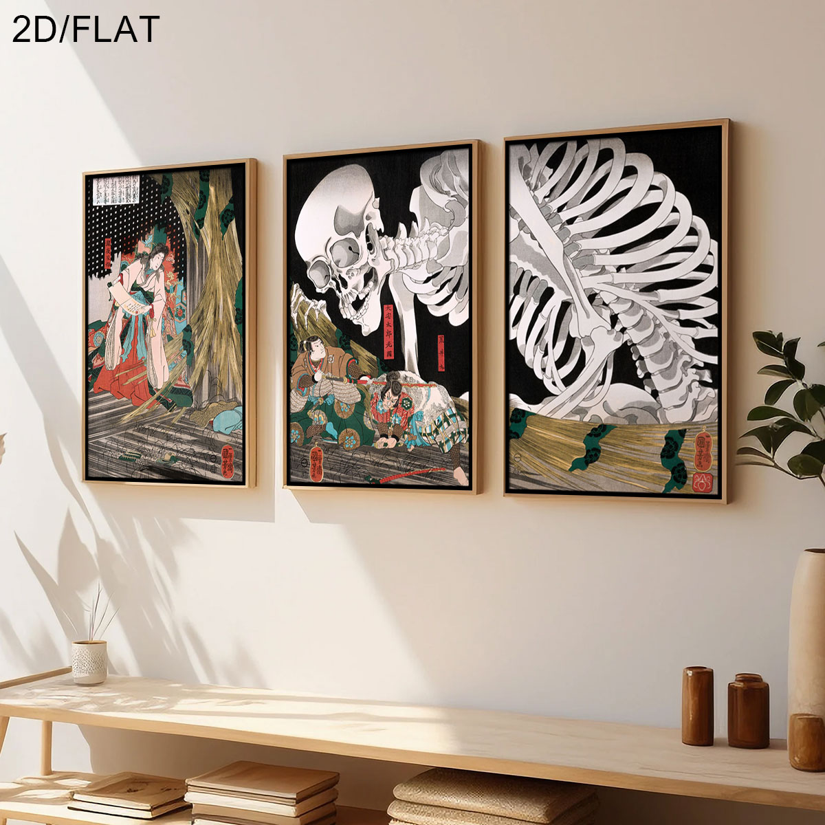 Conjunto de 3 Peças de Arte em - Home Decor Japanese avaliação e preço