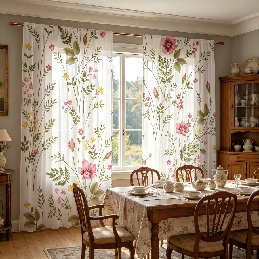 2 Cortinas Transparentes com E - Home Decor Yellow avaliação e preço