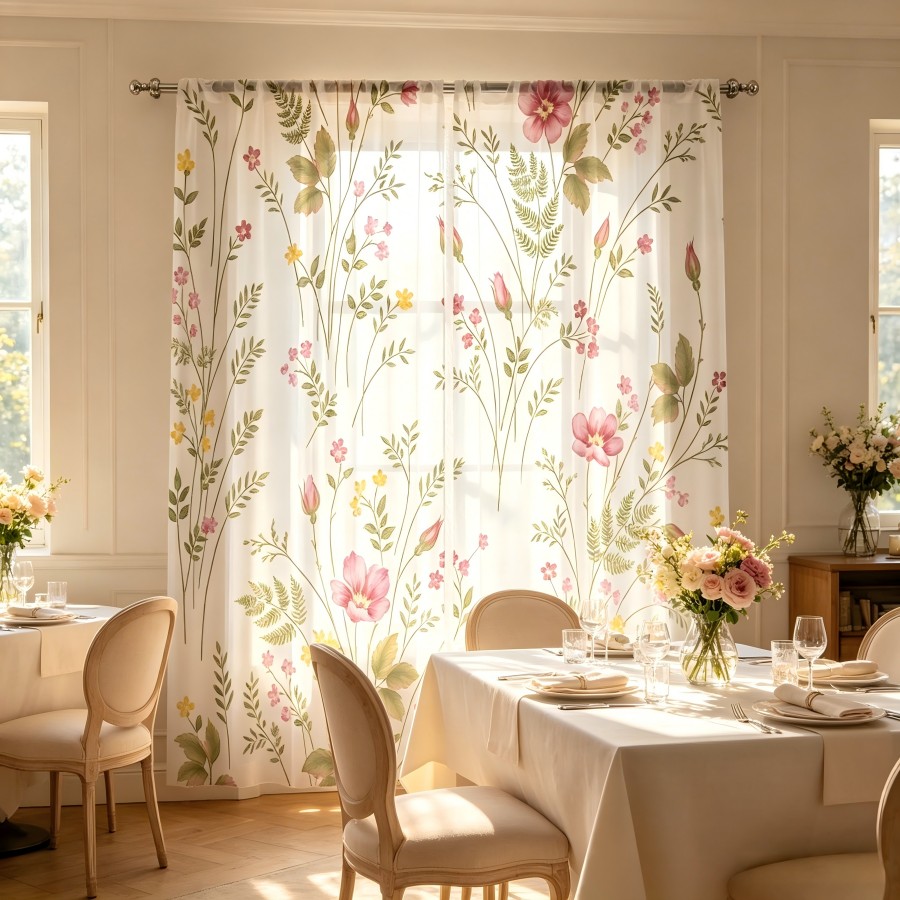 2 Cortinas Transparentes com E - Home Decor Yellow avaliação e preço