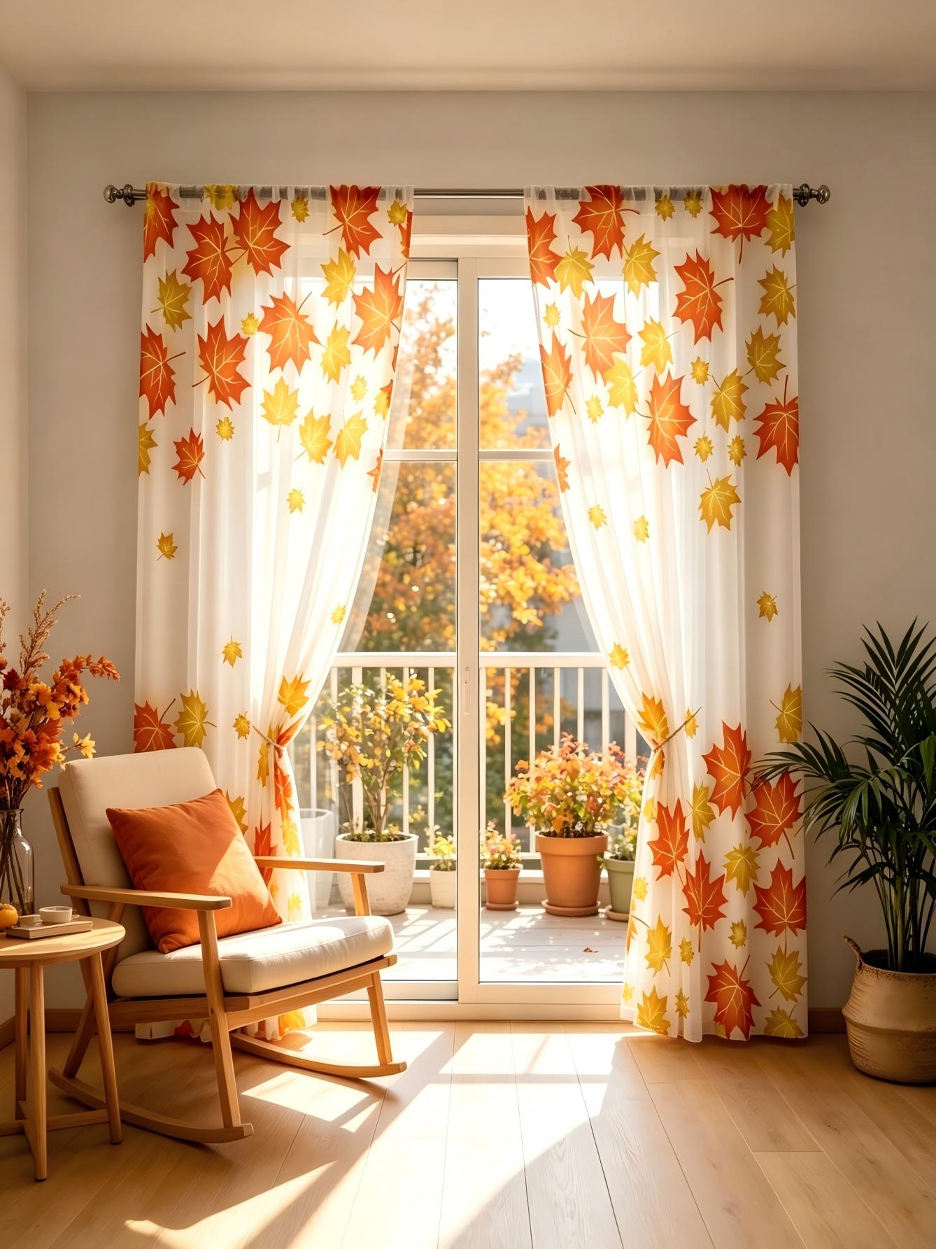 2PCS Cortina Transparente com  - Home Decor Yellow avaliação e preço