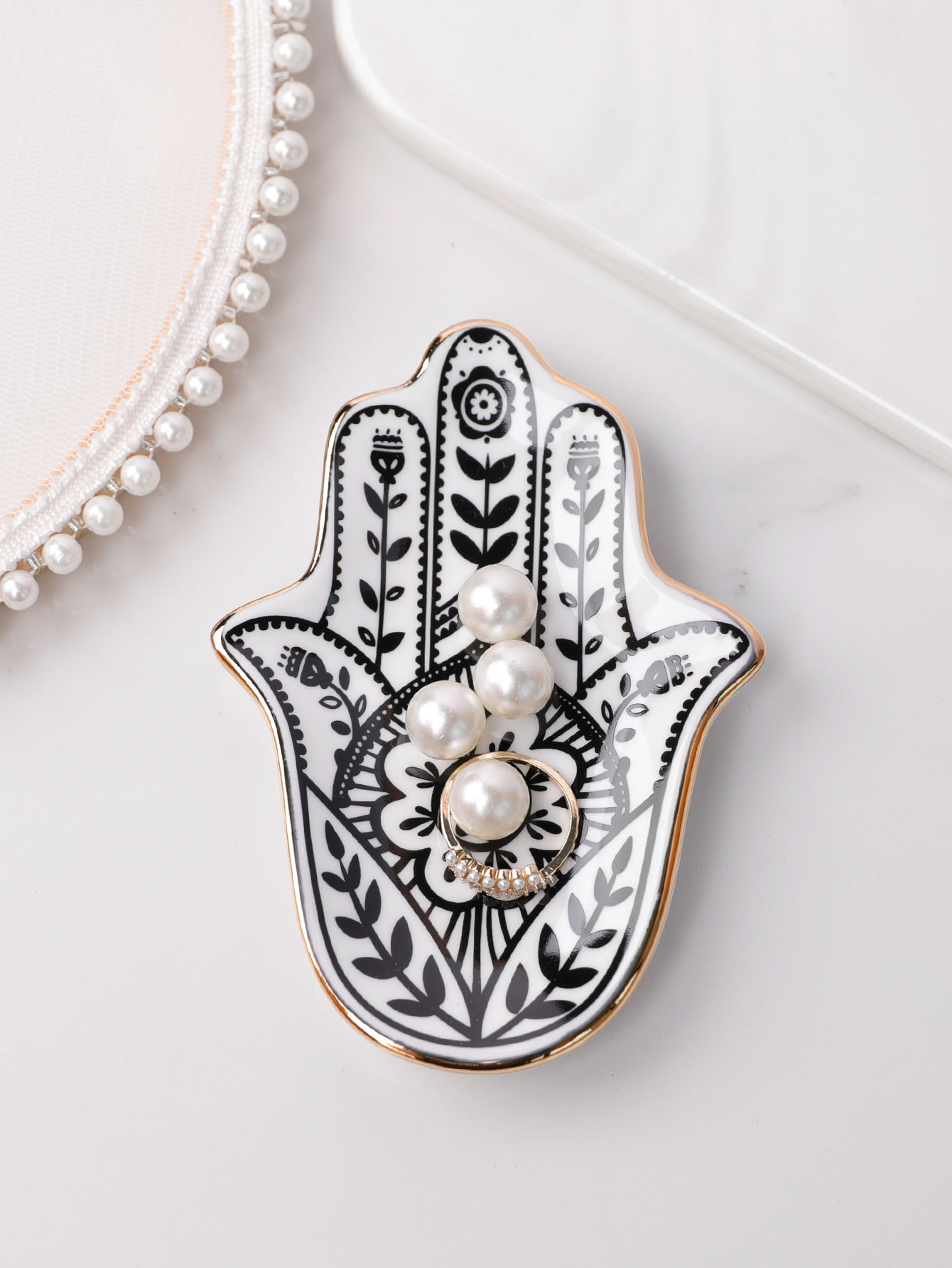 Prato de berloque de mão de ce - Ceramic Trinket Dish avaliação e preço
