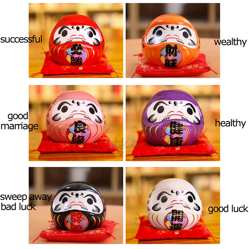 Estatueta Daruma de cerâmica j - Home Decor Zen Style avaliação e preço