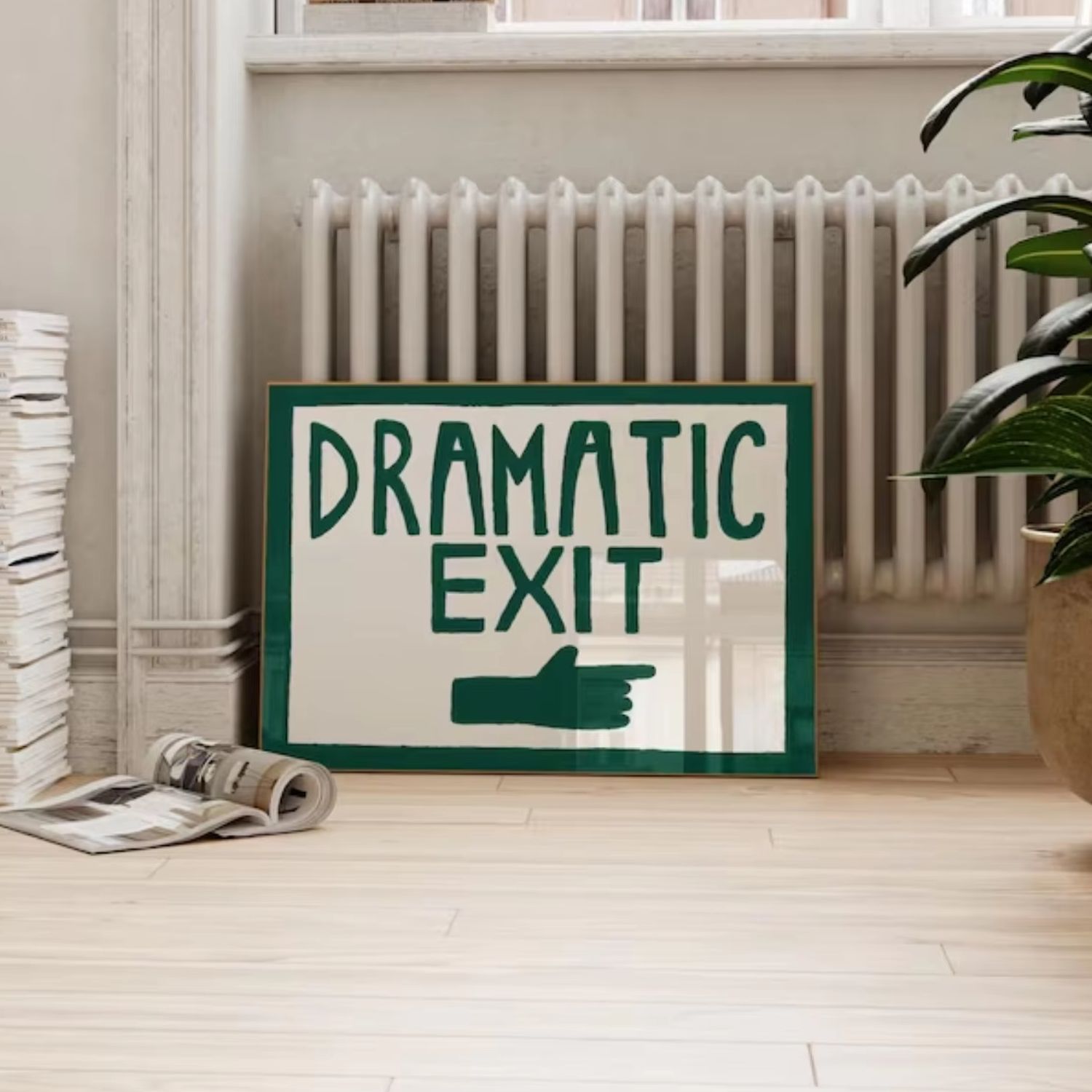 Impressão divertida para corre - Home Decor Green avaliação e preço
