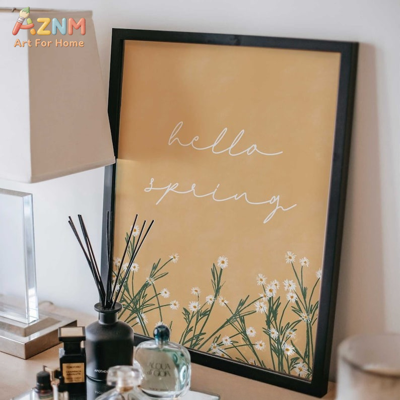 AZNM Impressão em tela sem mol - Home Decor Yellow avaliação e preço