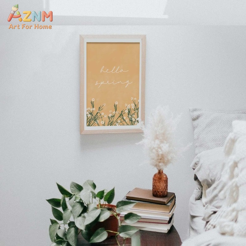AZNM Impressão em tela sem mol - Home Decor Yellow avaliação e preço