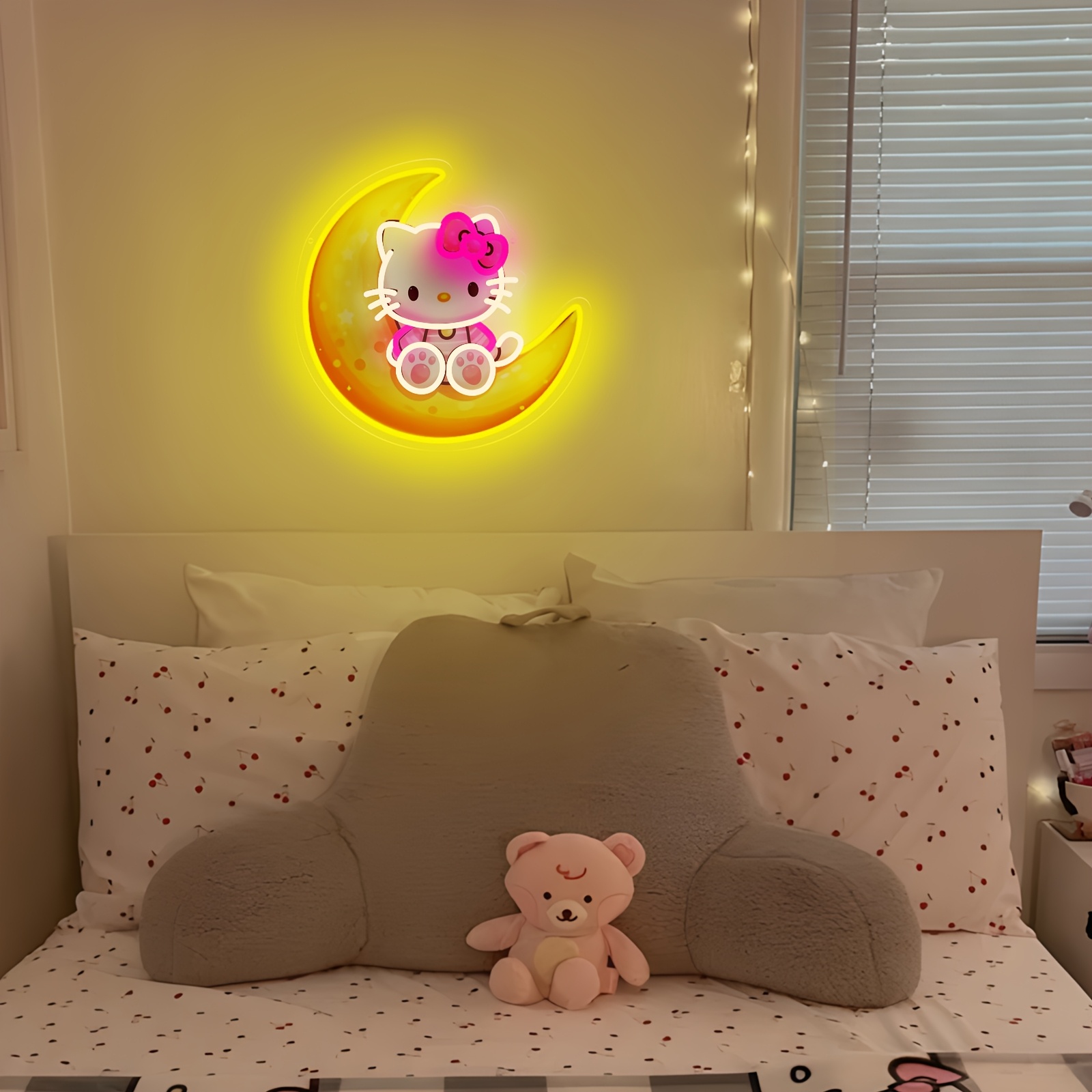 Luz Neon Amarela Hello Kitty n - Home Decor Yellow avaliação e preço