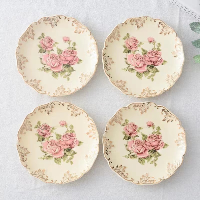 Rosa flor pintados à mão xícar - Ceramic Trinket Dish avaliação e preço