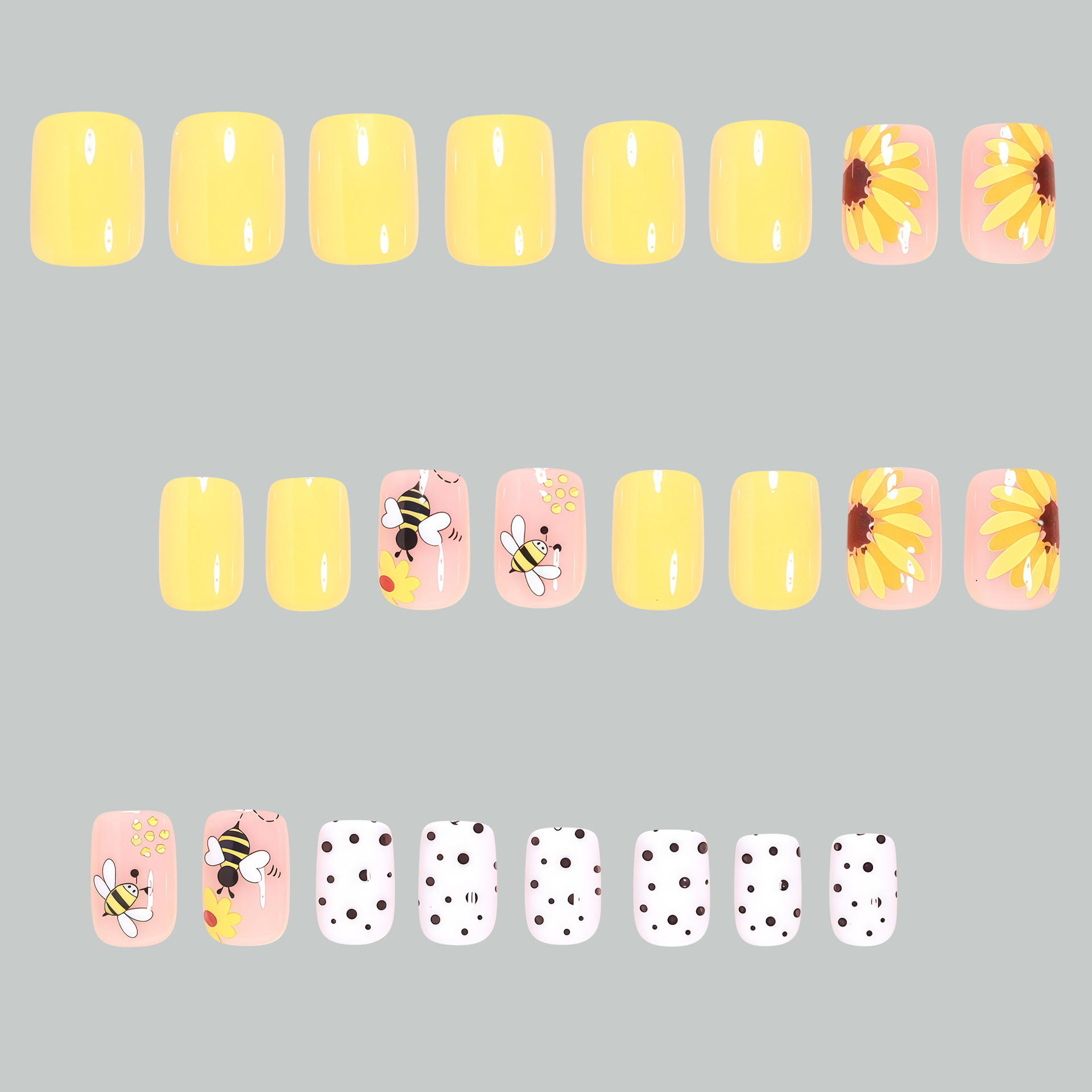 Unhas postiças curtas quadrada - Home Decor Yellow avaliação e preço
