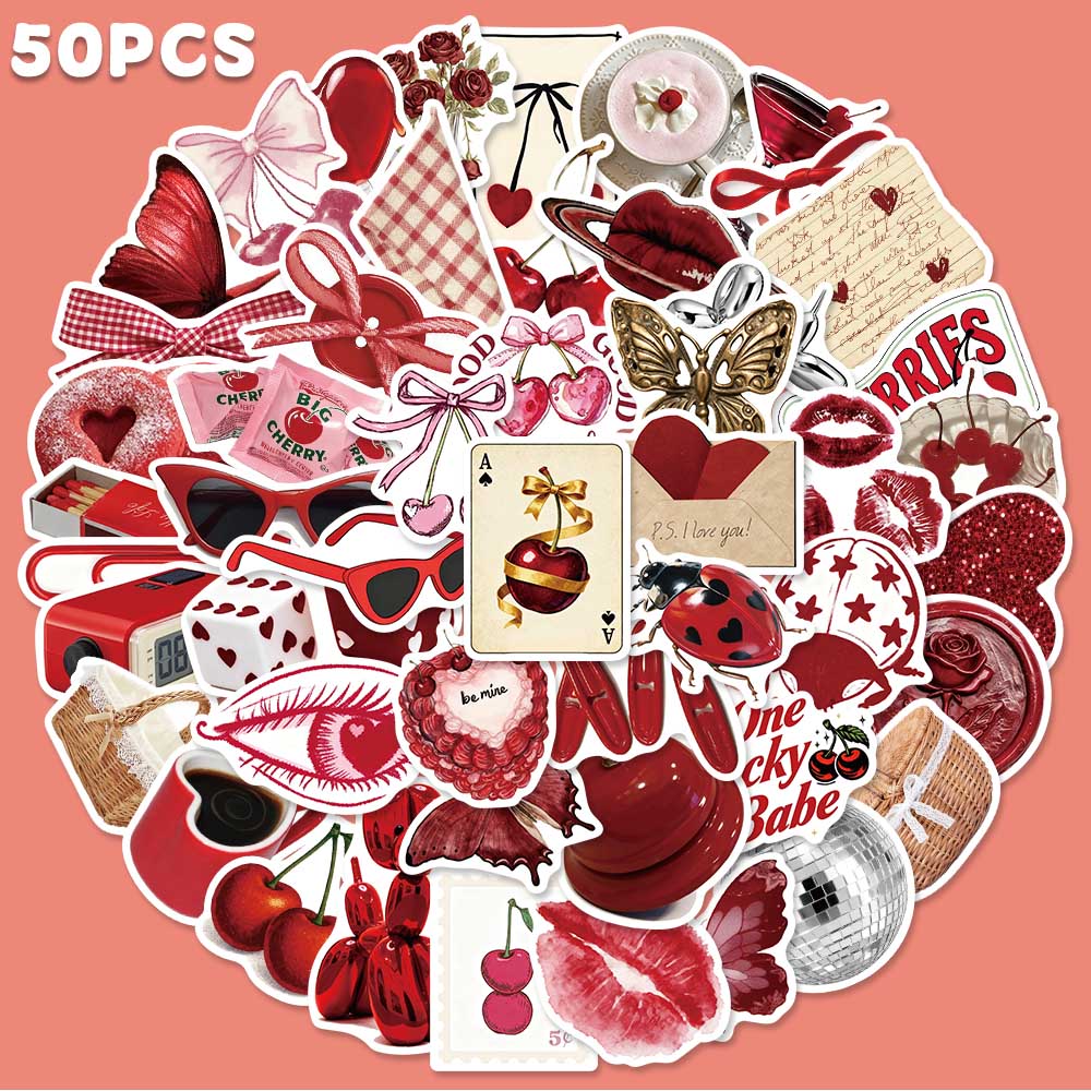 50 pçs cereja colorido graffit - Home Decor Wall Panels avaliação e preço
