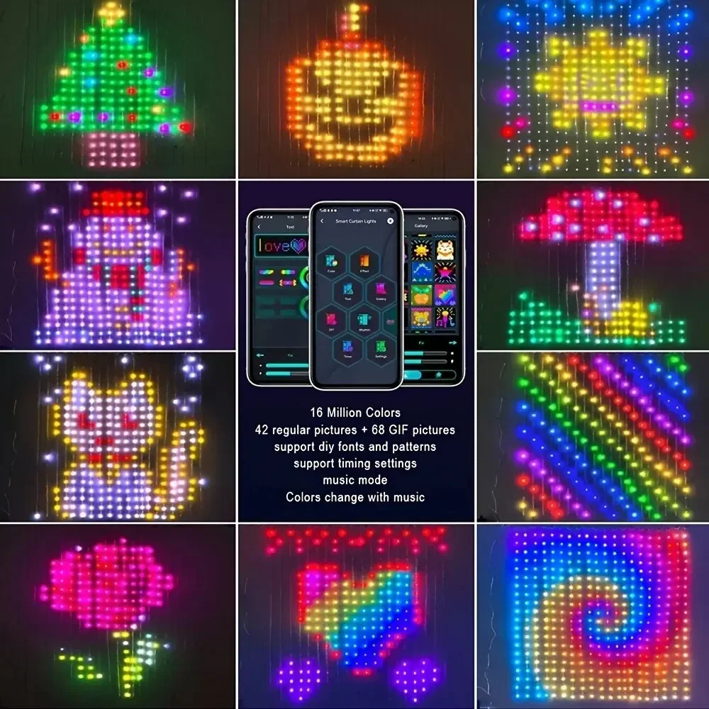 Cortina de luz led inteligente - Home Decor App Free avaliação e preço