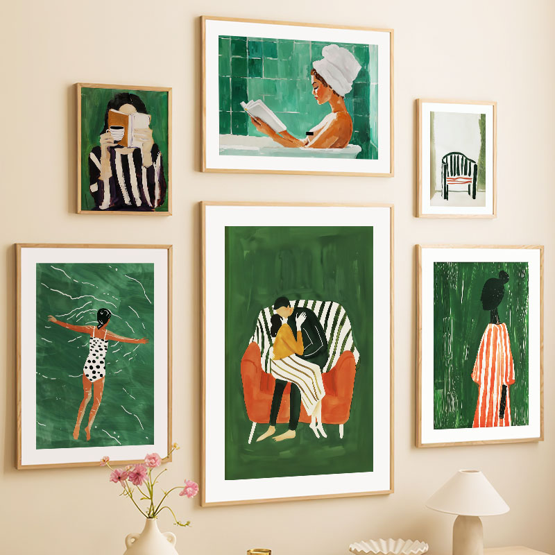 Verde listrado menina livro ca - Home Decor Green avaliação e preço