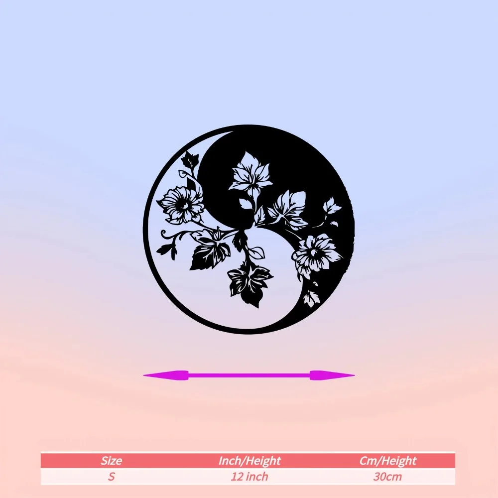 Arte de Parede Floral Yin Yang - Home Decor Zen Style avaliação e preço