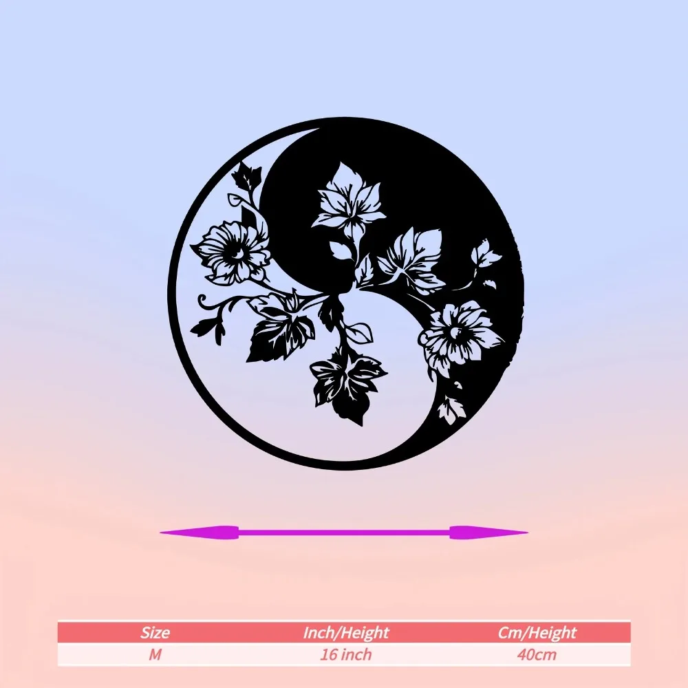 Arte de Parede Floral Yin Yang - Home Decor Zen Style avaliação e preço
