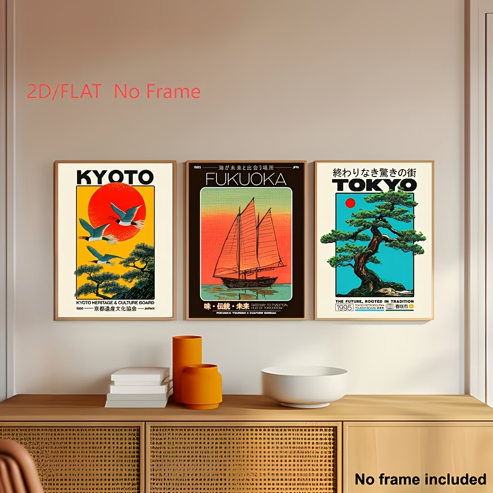 3 peças de arte japonesa adequ - Home Decor Japanese avaliação e preço