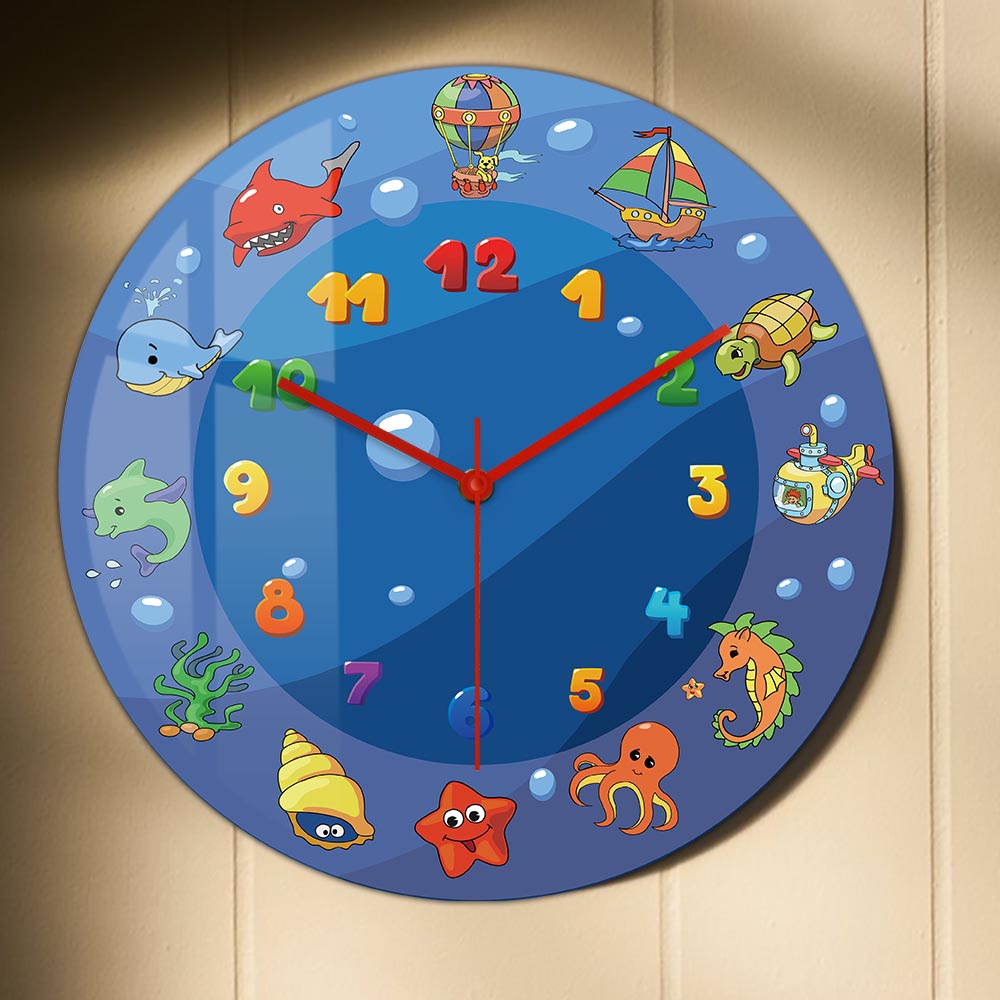 Relógio de parede azul com ani - Home Decor Under 300 avaliação e preço