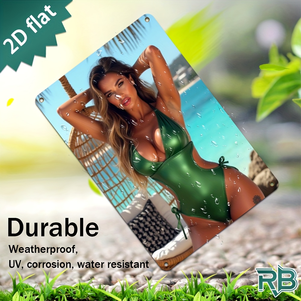 Placa de Metal Vintage Verde c - Home Decor Green avaliação e preço