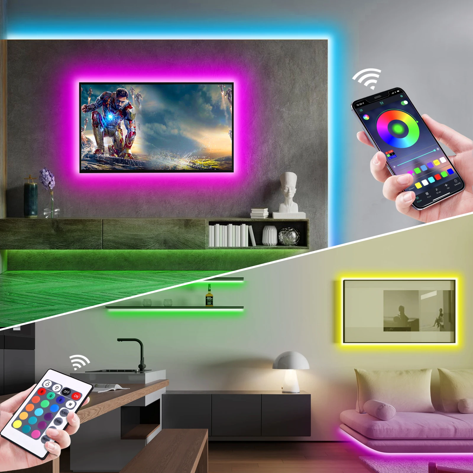 1-5m rgb led neon luz de tira  - Home Decor App Free avaliação e preço